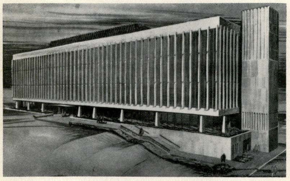 1970 Hall R. Clothier Building rendering