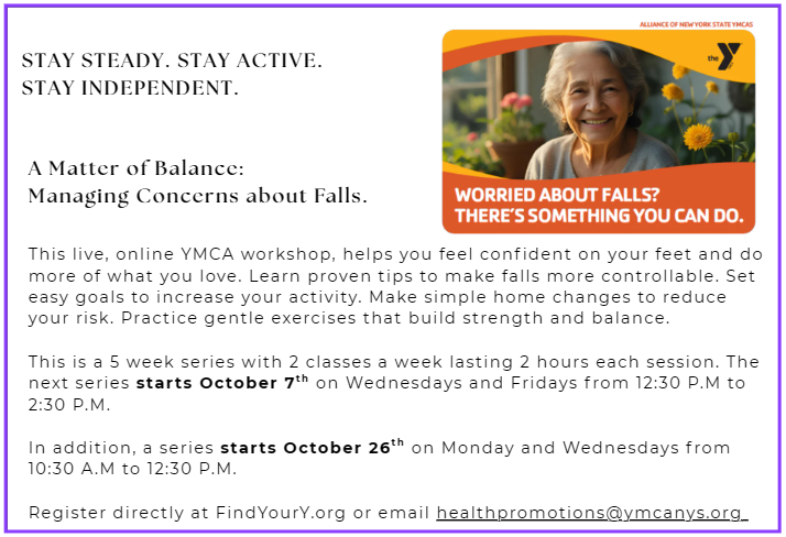 YMCA Managing Balance Flier